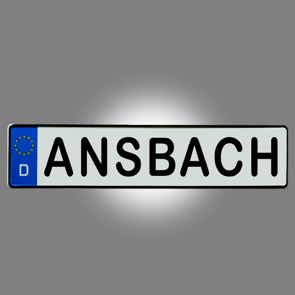 Ansbach Numberplate