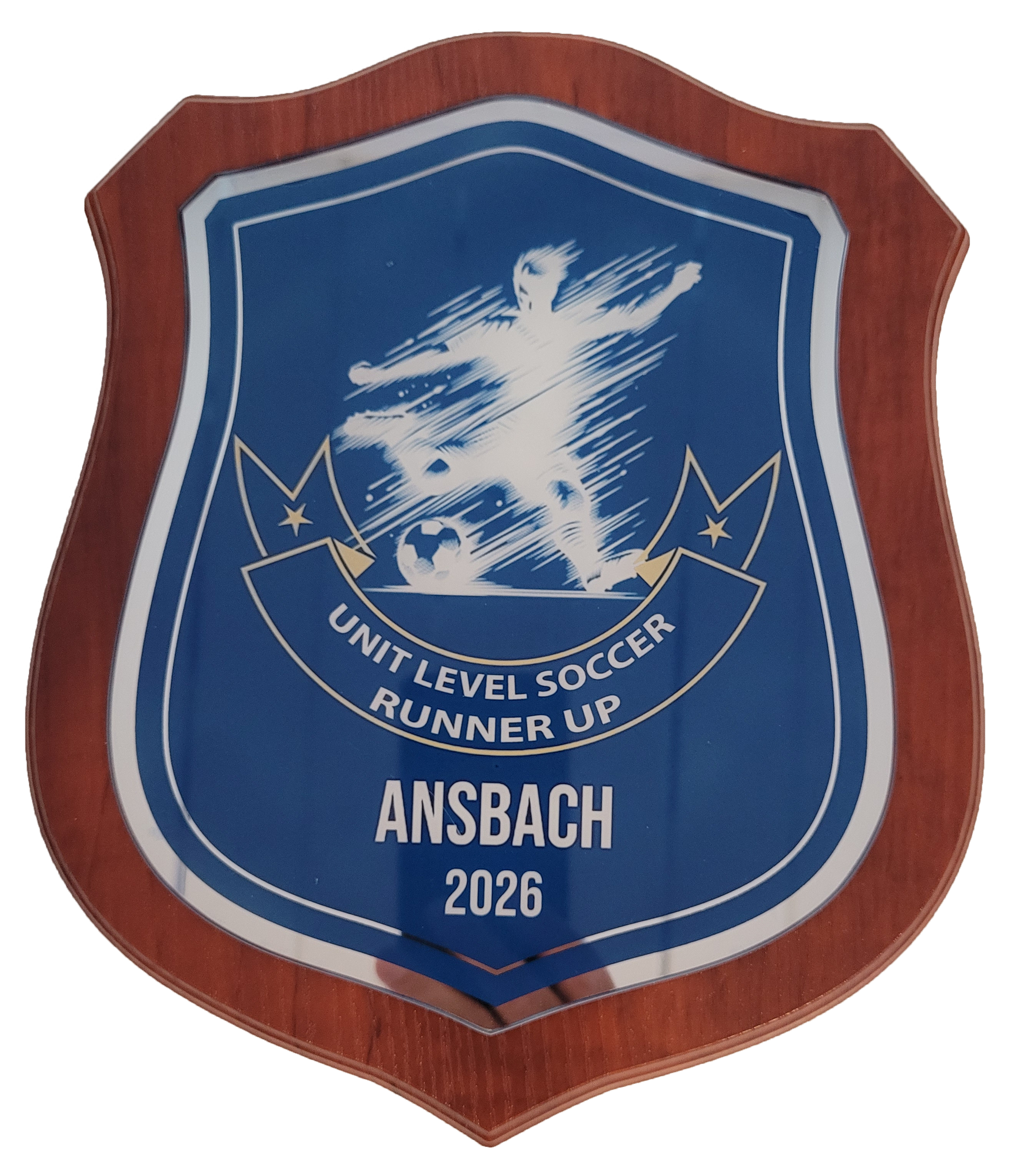 Wooden Plaque Award with Glass Front 2