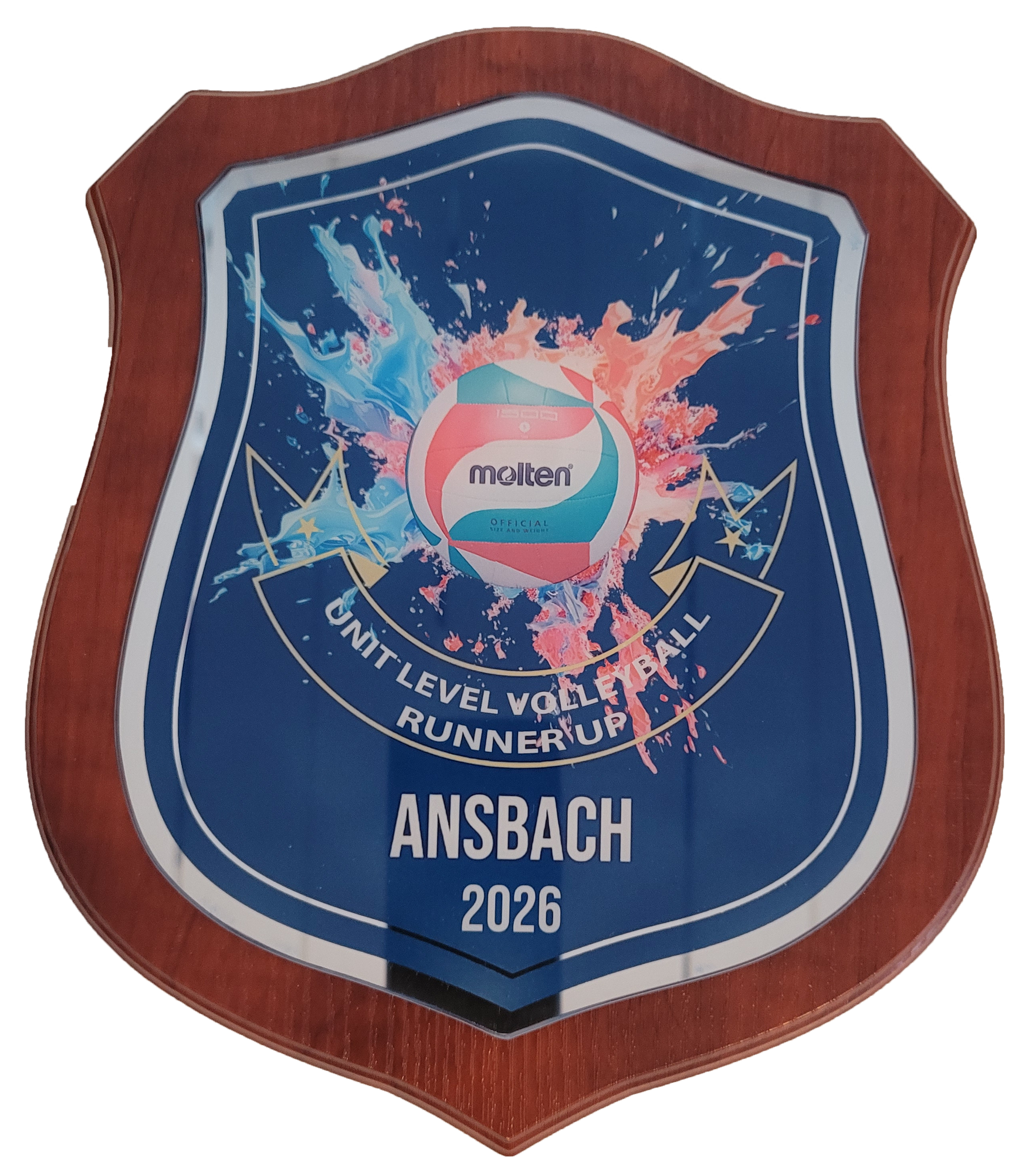 Wooden Plaque Award with Glass Front 1