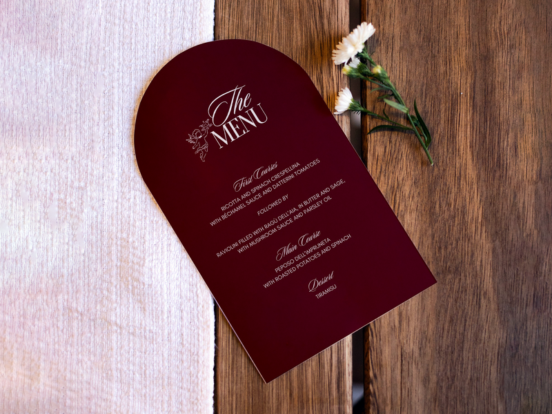 Wedding Menus 1