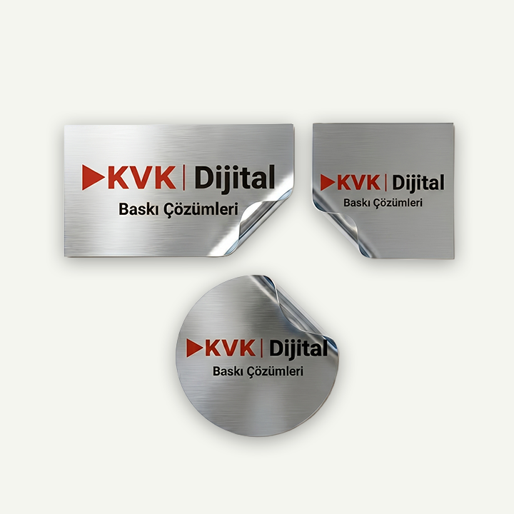 Metalize (Gümüş) Sticker / Etiket