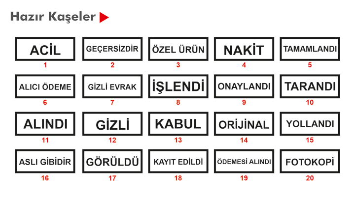 Hazır Kaşeler 1