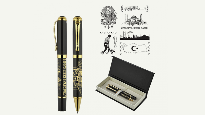 Kabartma Figürlü Metal Roller Kalem 1