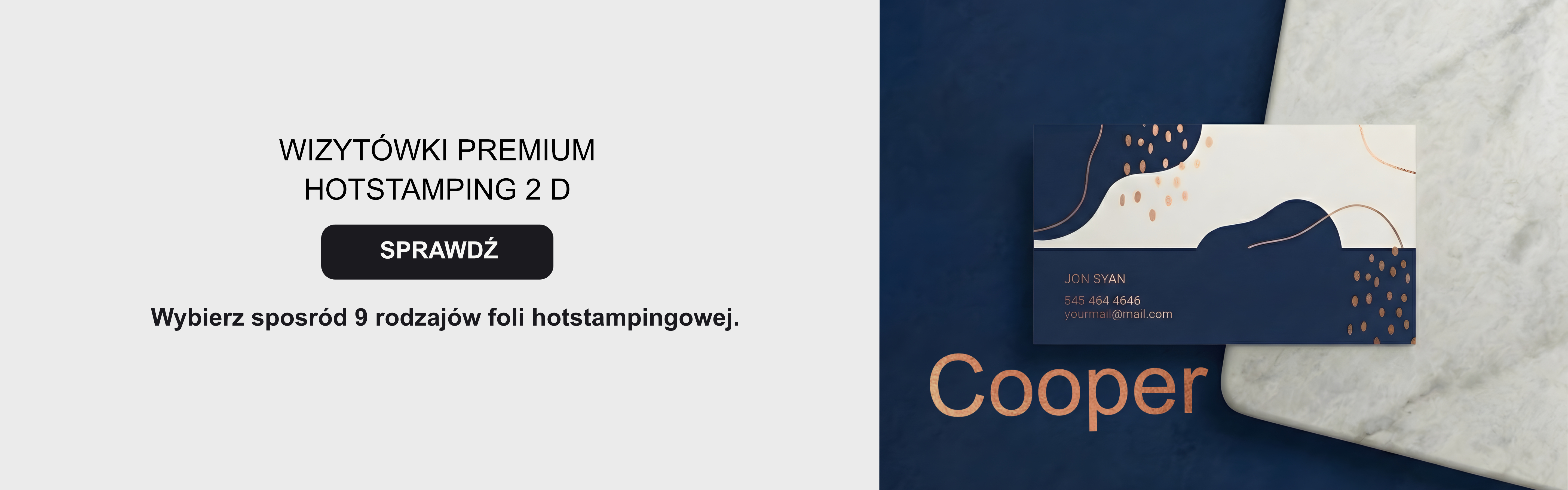 Baner Wizytówki Premium hotstamping 2d