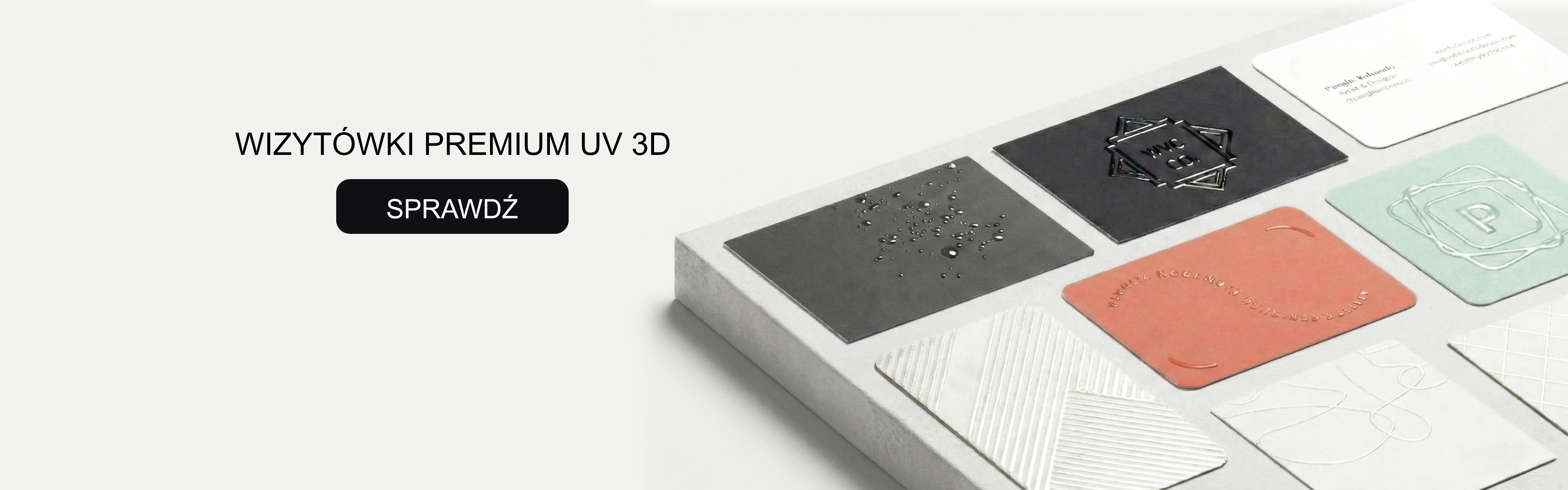 Wizytówki UV 3D