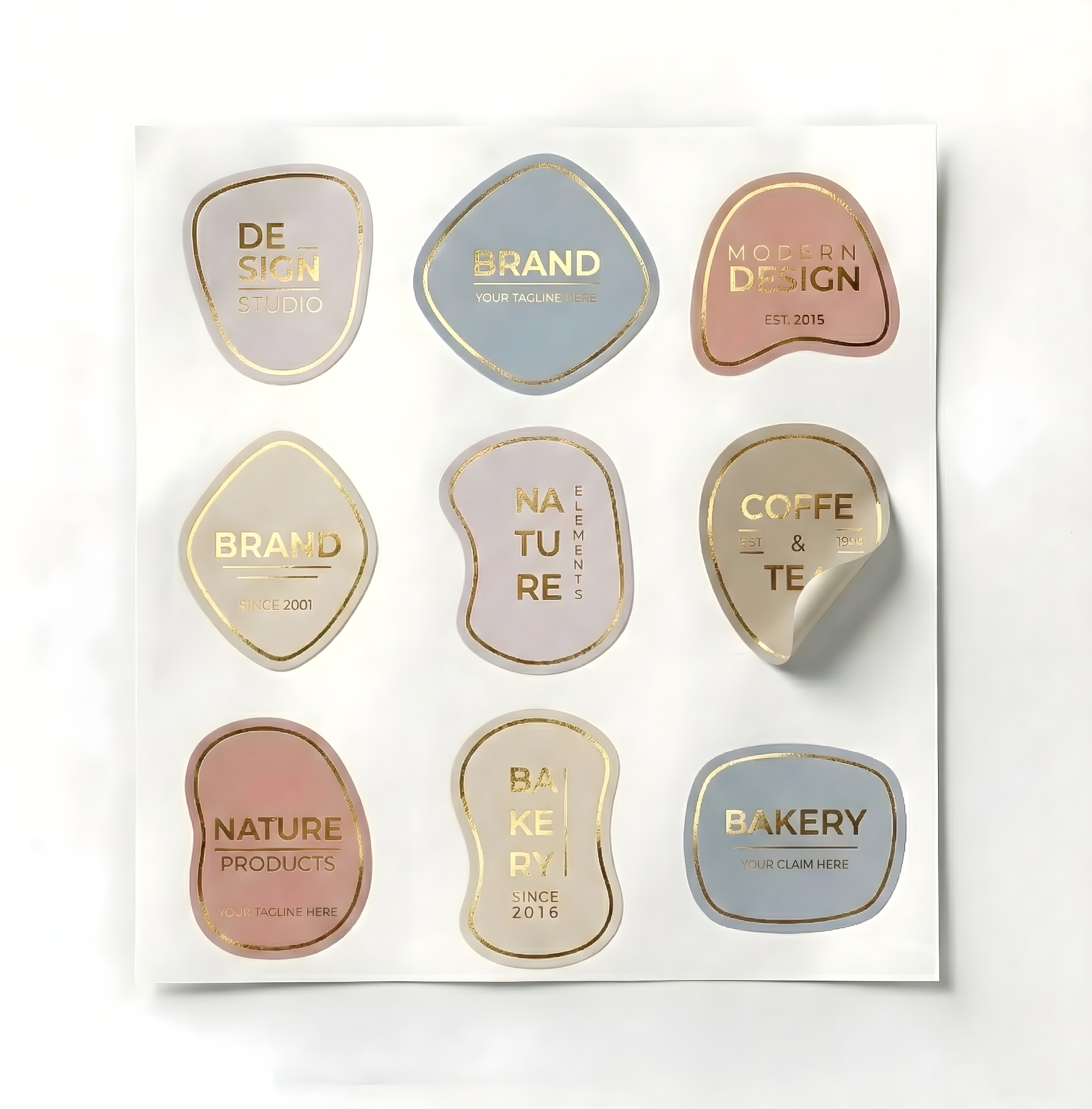 Hot Stamping Stickers Cut On Sheet