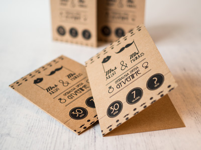 Kraft/ Postkarten und Einladungen