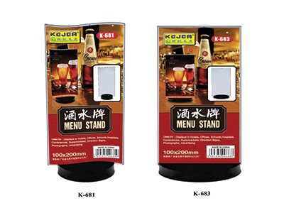 Meniu reklaminis stovelis