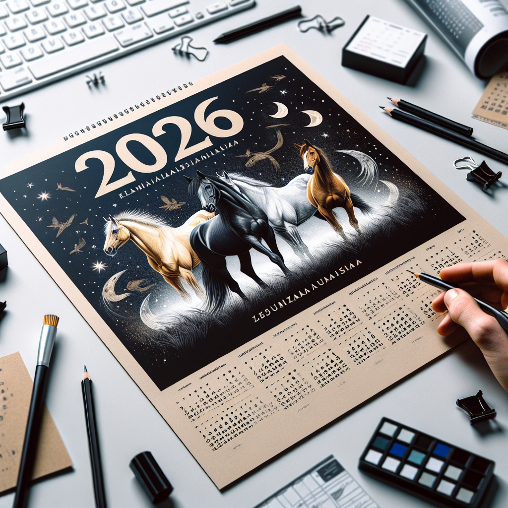 2026 Sienas kalendārs "Zirgi"
