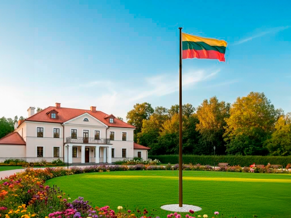 Vėliavos stiebas Flagmore | Rudas