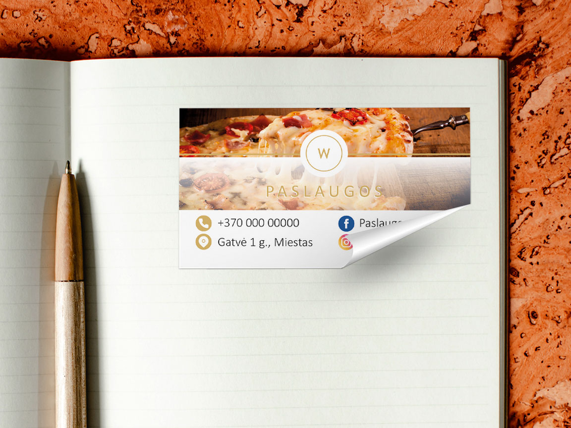 Selbstklebende Visitenkarten