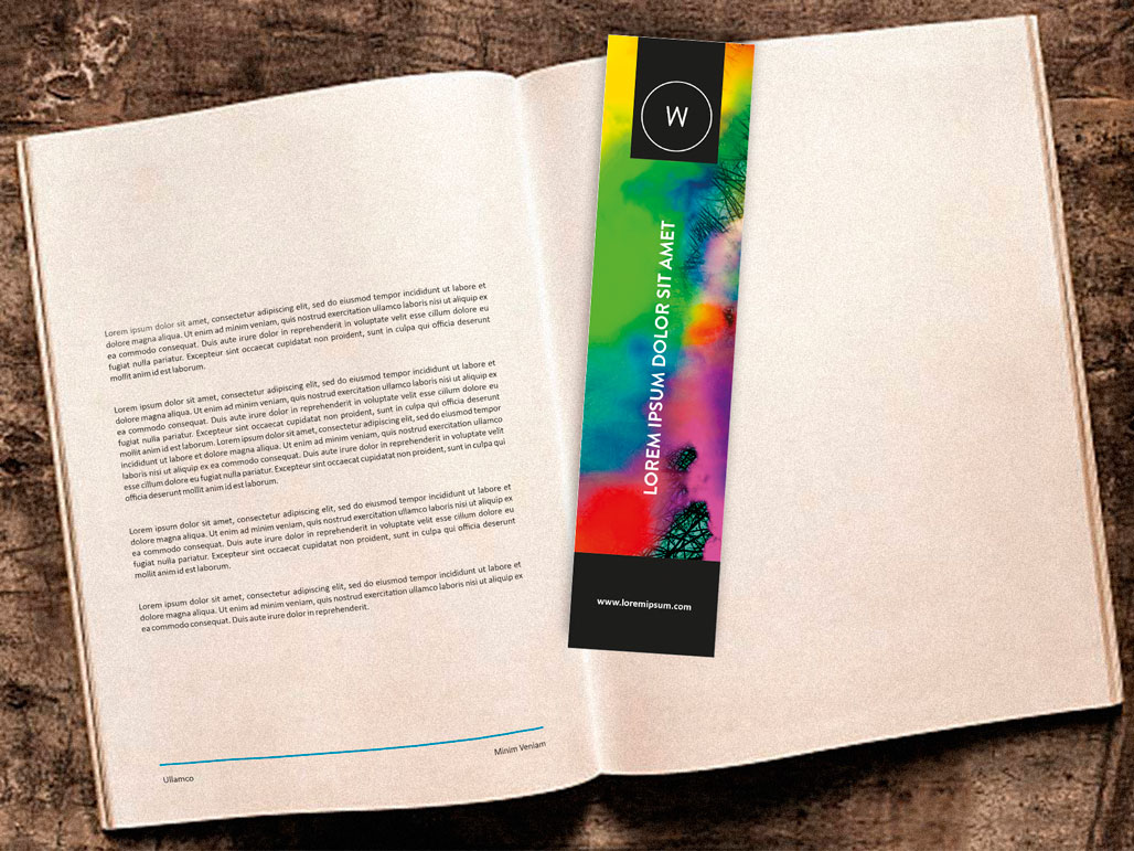 Bookmarks for books / single-sided