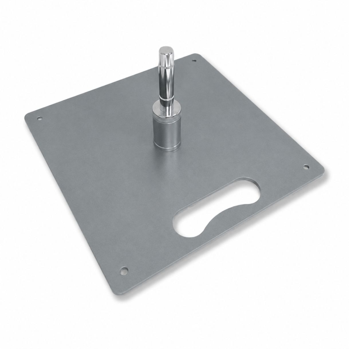 15. Reklāmas stieņa pamats 4,5 kg 30x30 cm melns ar ierakstāmo 
