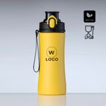 Geltona kokybiška gertuvė su logotipu