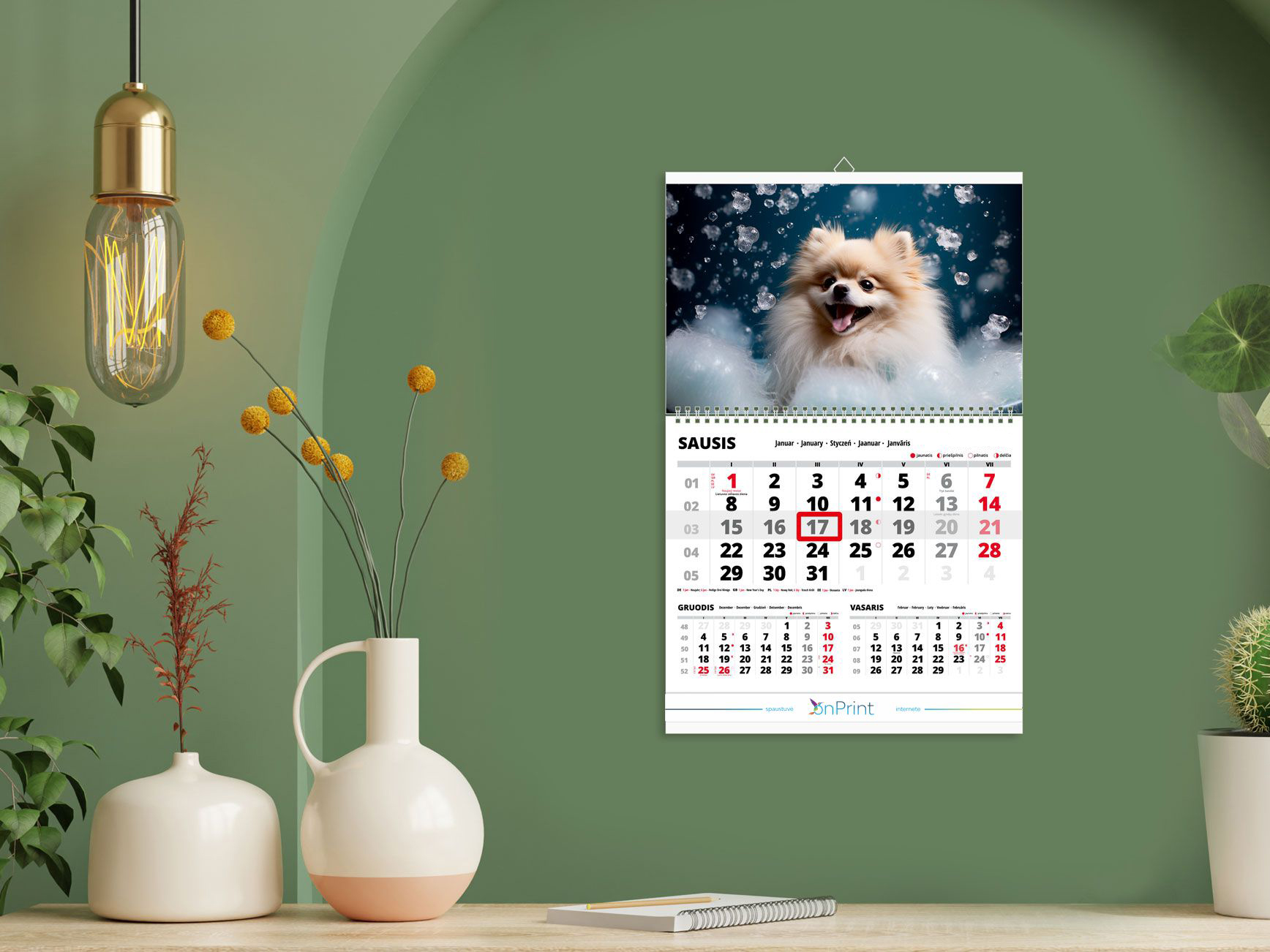2025 wall calendar "Dogs 5