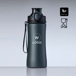 Tamsiai pilka kokybiška gertuvė su logotipu