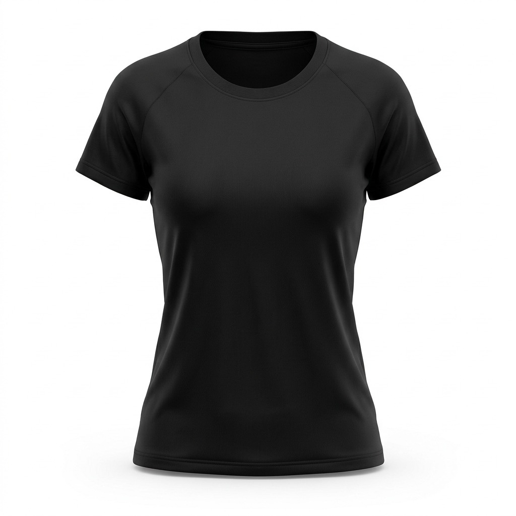 T-shirt polyester femme manches courtes 1