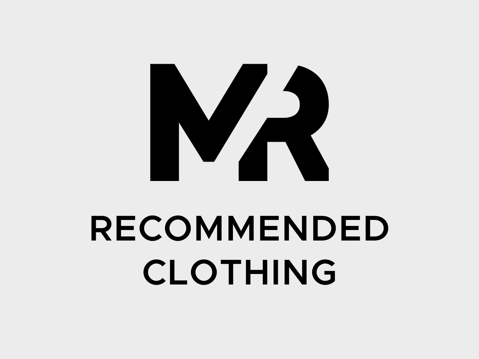 Our recommended clothing