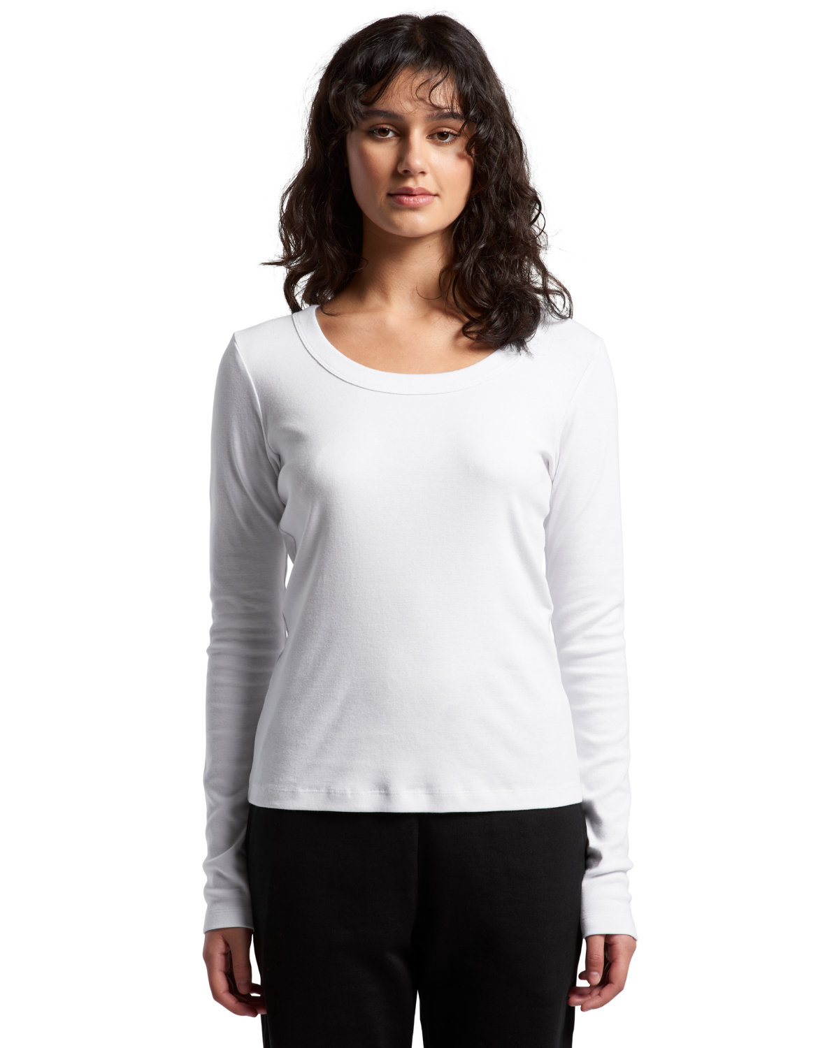 Wo's Organic Baby Rib L/S Tee 4075