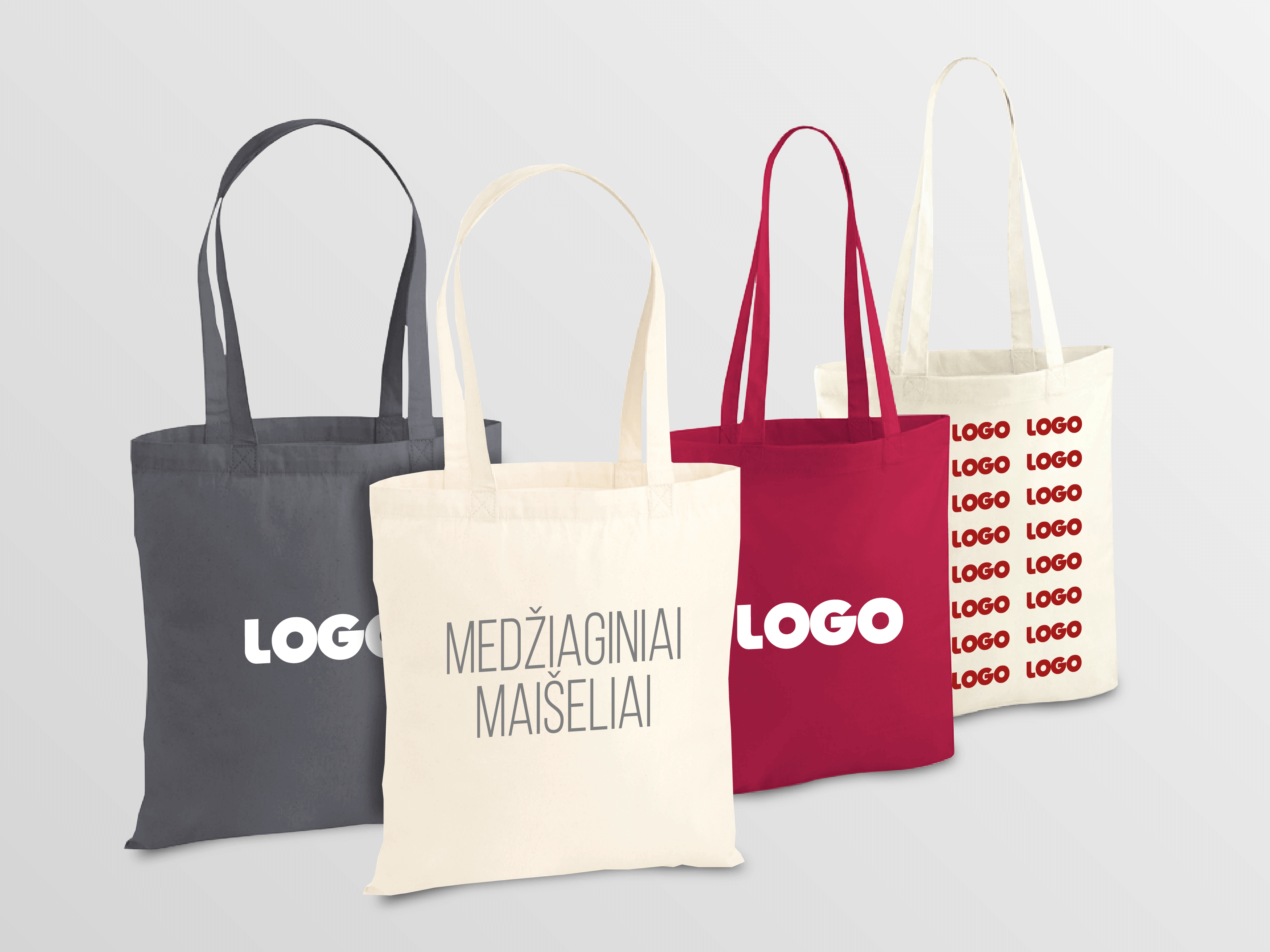 Fabric bags with logo