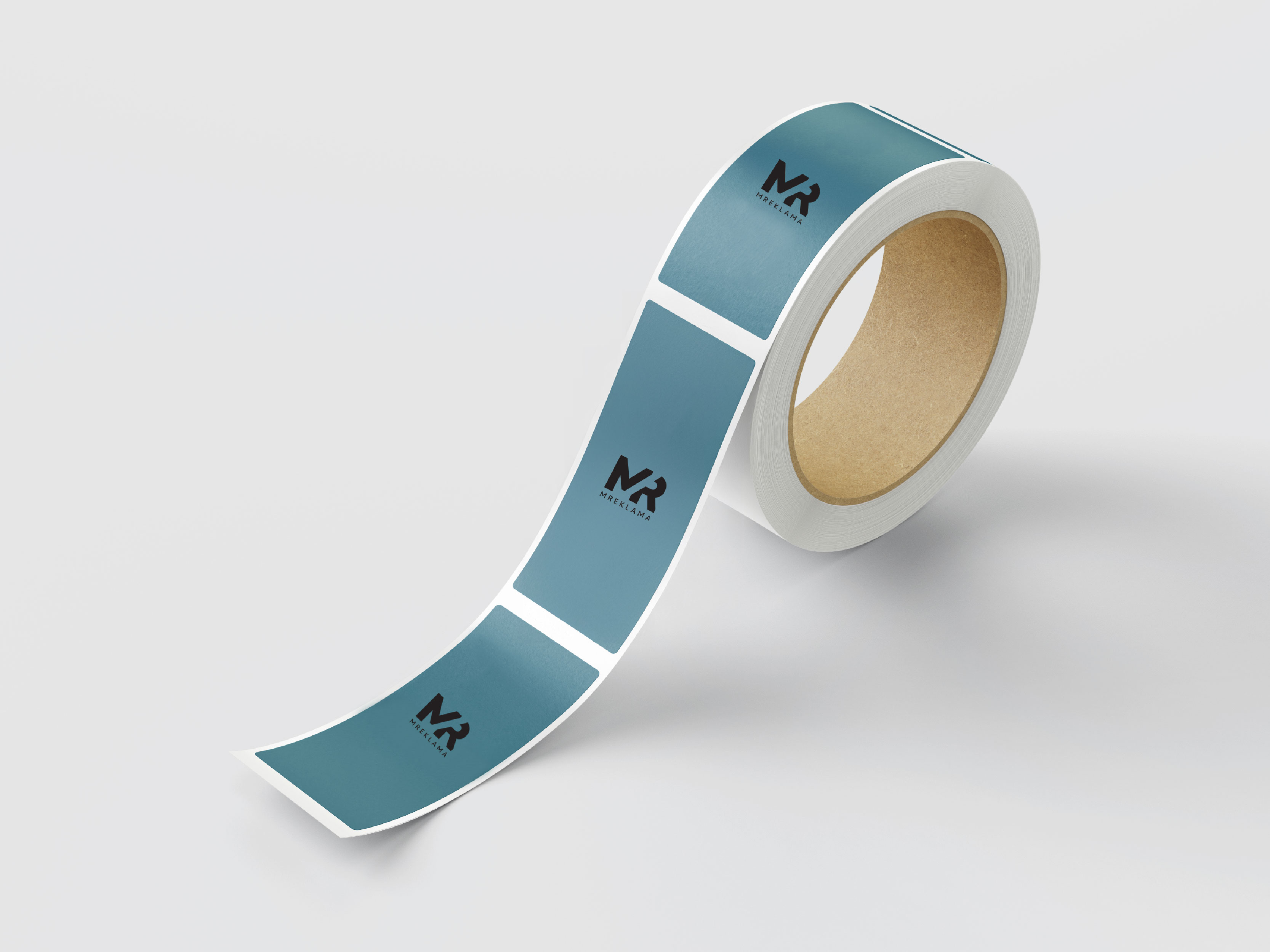 Rectangle shaped sticker rolls