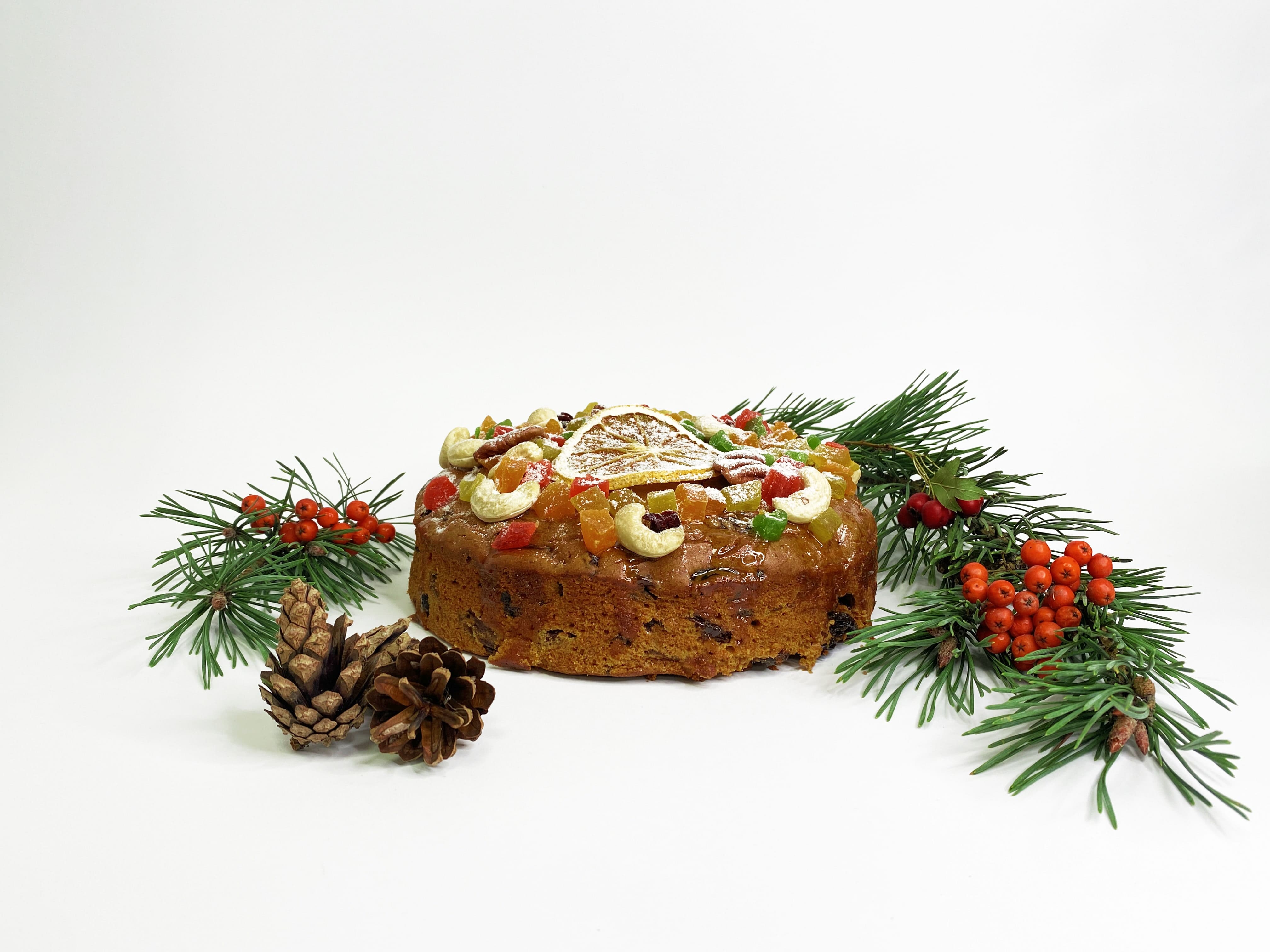 Festive ripe fruit cake