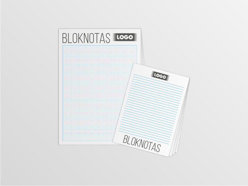 Klijuoti bloknotai 2+0