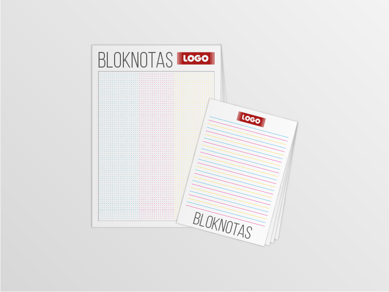 Klijuoti bloknotai 4+0