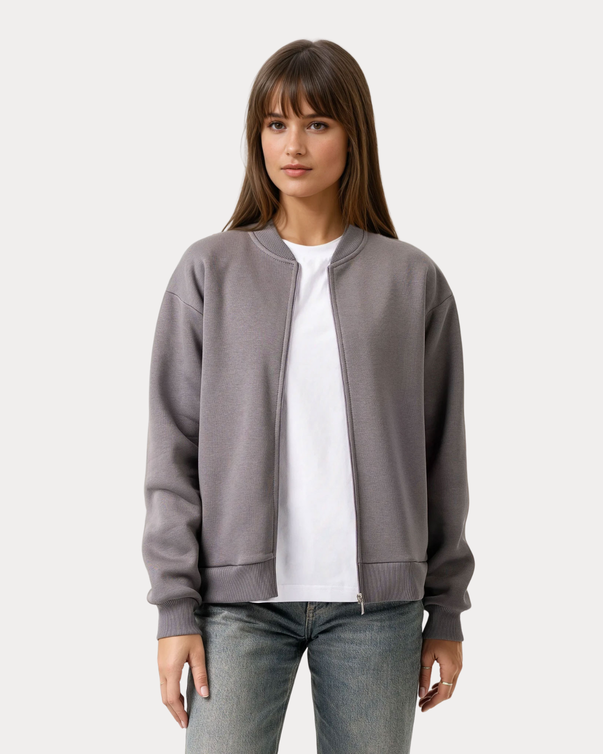 Women's sweatshirt with zipper