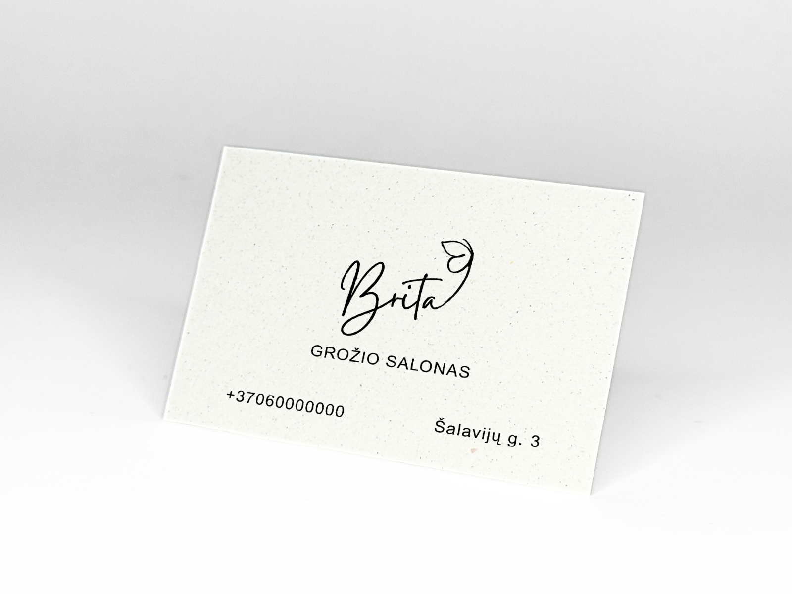 Vizitinės kortelės iš perdirbto popieriaus CRUSH