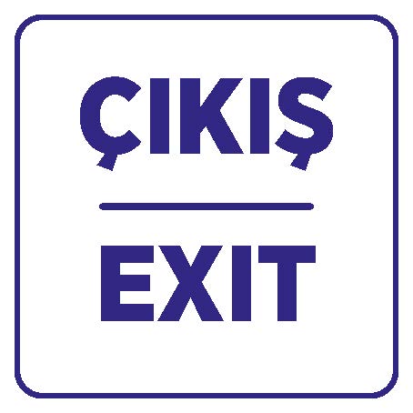 Çıkış-Exit Uyarı Levhası