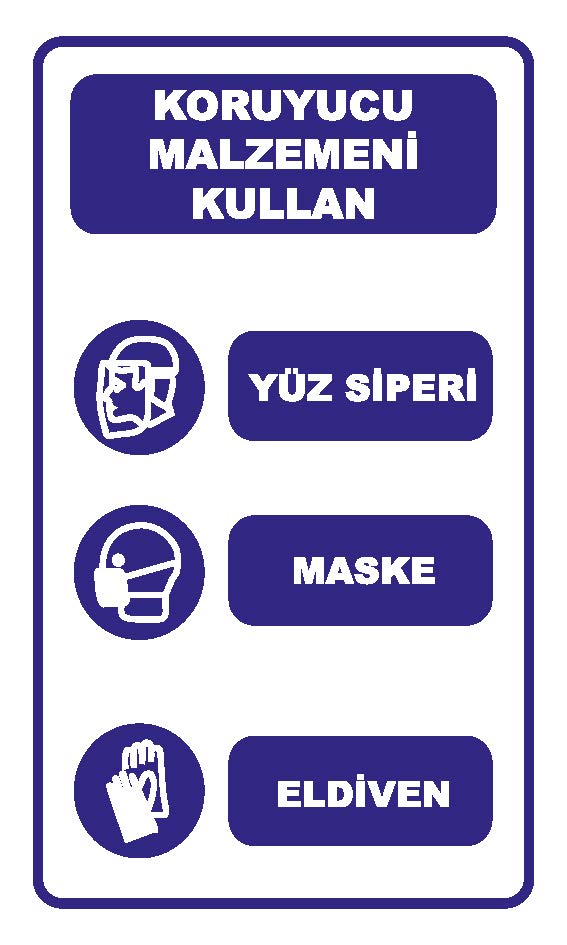 Koruyucu Malzeme Kullan Uyarı Levhası