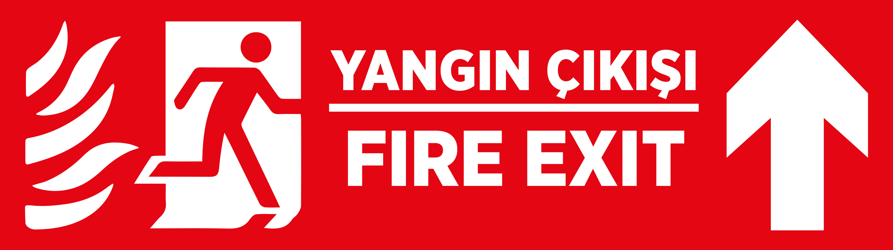Yangın Çıkışı Düz Uyarı Levhası