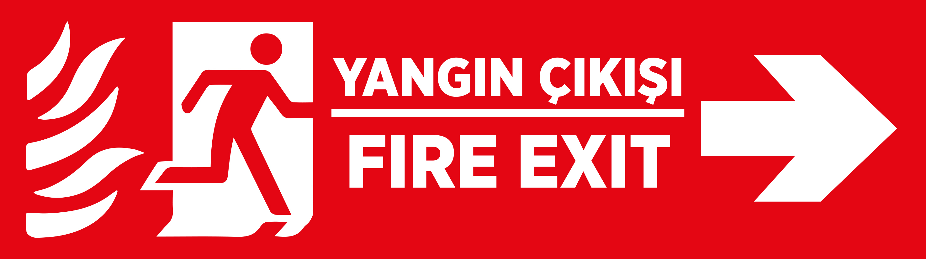 Yangın Çıkışı Sağ Uyarı Levhası