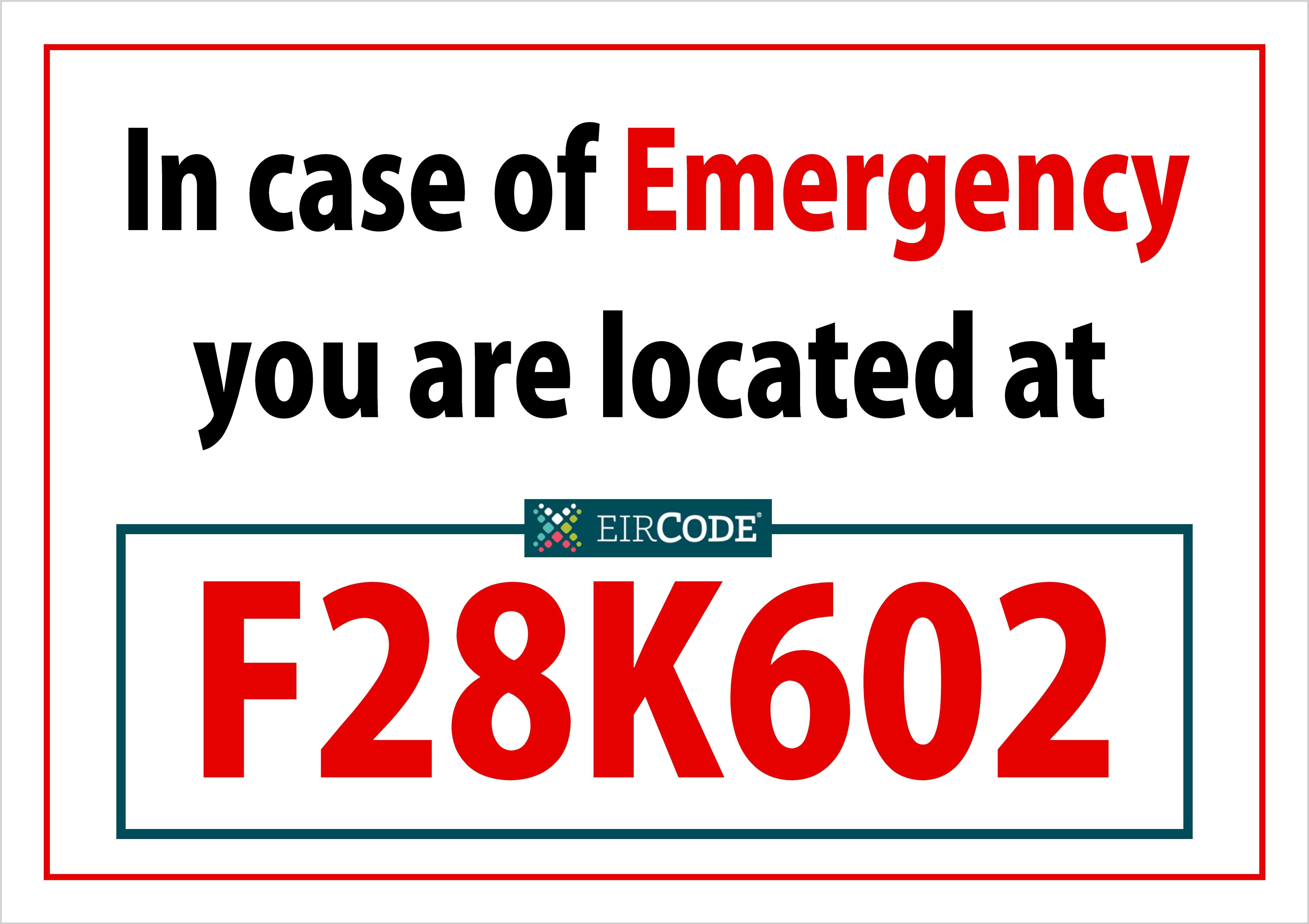 Eircode Sign