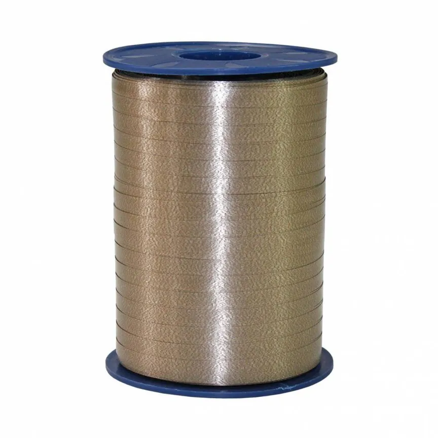 Taupekleurige linten - 10 mm breed - 250 m lang