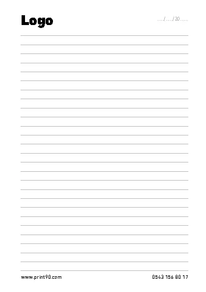 Çizgili Defter Sayfası