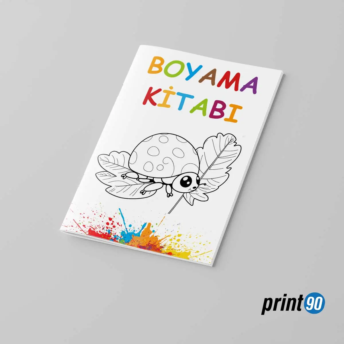 Kuruma özel logolu, tel dikişli, promosyon boyama kitabı baskısı - online kitap baskı | print90