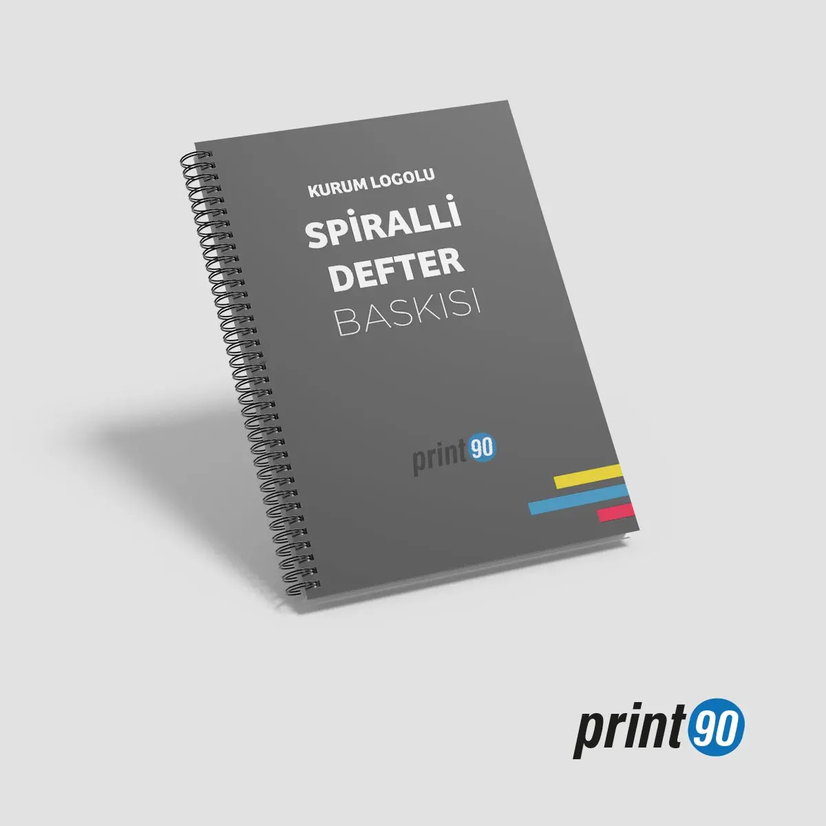 Kurum logolu spiralli defter baskısı - Promosyon defter imalatı - print90