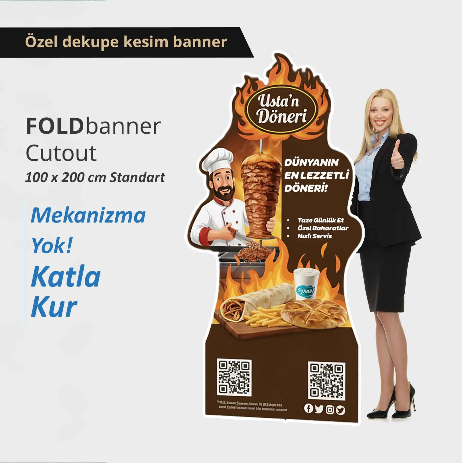 Özel Dekupe Kesim Display Banner