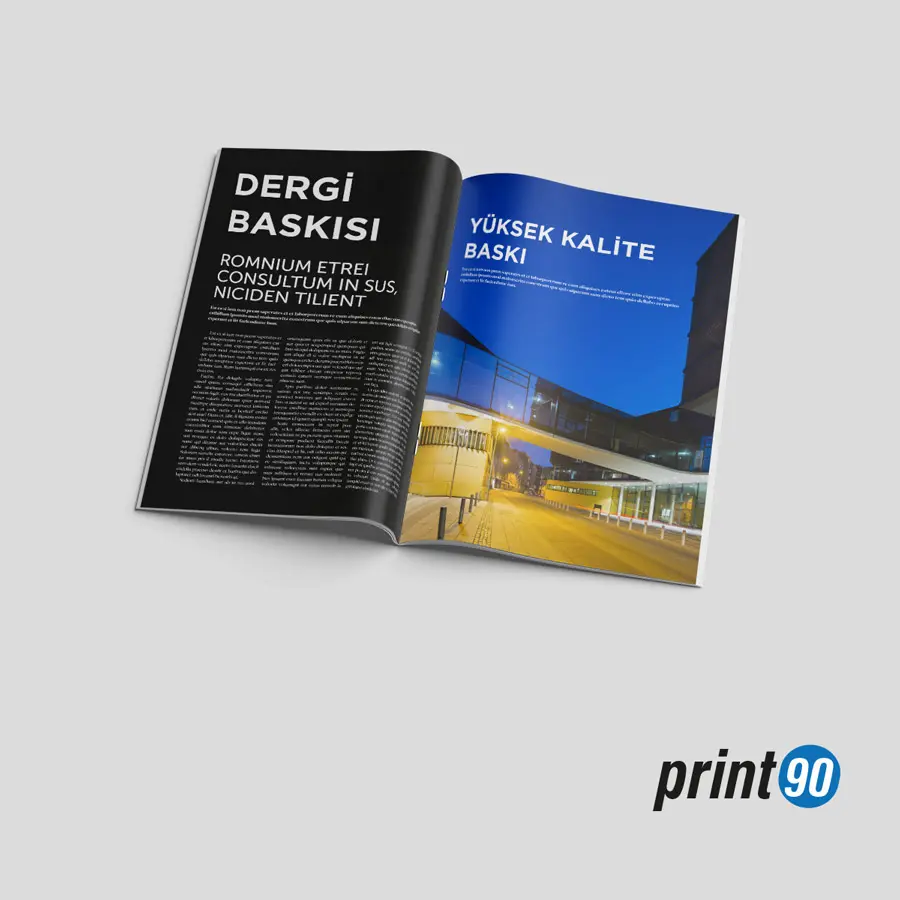 Dergi Baskı Tel Dikiş Ciltli