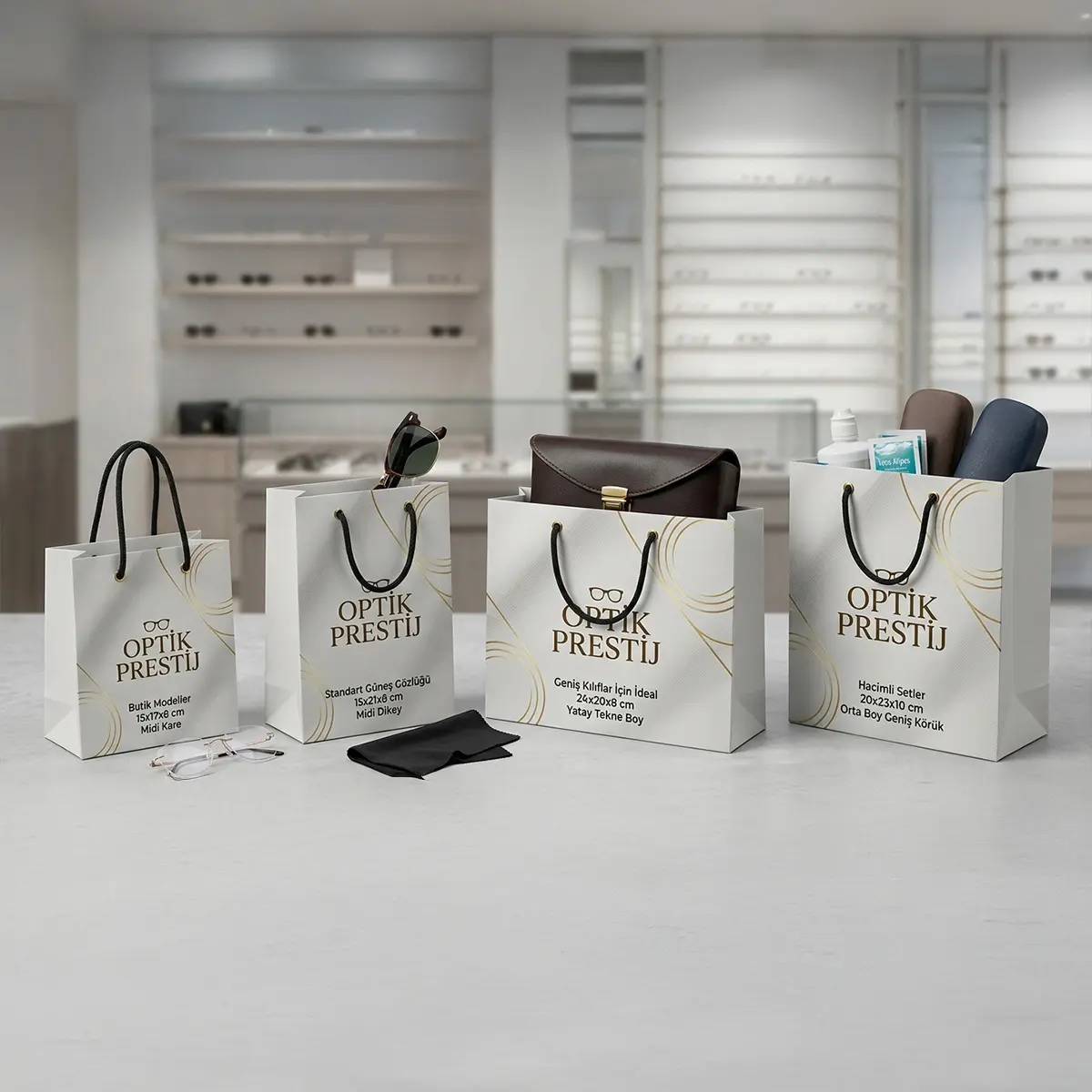 Optik & Gözlükçü Karton Çantas