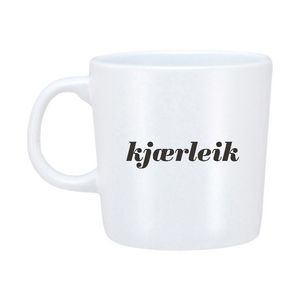 Steingodskrus "Kjærleik" Kvit Kaffekopp