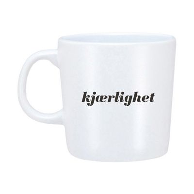 Steingodskrus "Kjærlighet" Kvit Kaffekopp