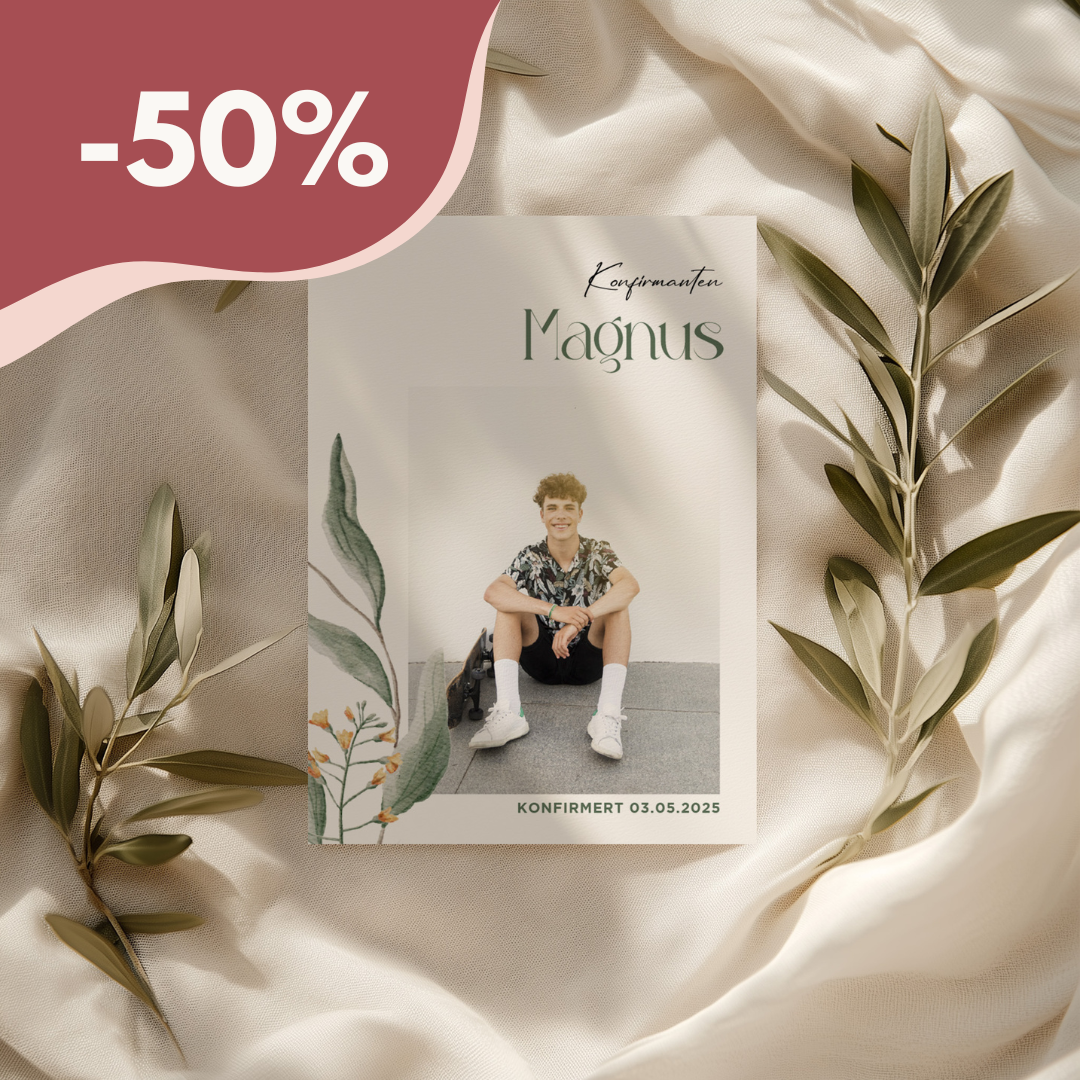 Konfirmasjon takkekort