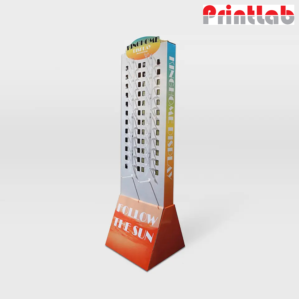Retail Cardboard Display Stand Sunglasses Floor Display Digital