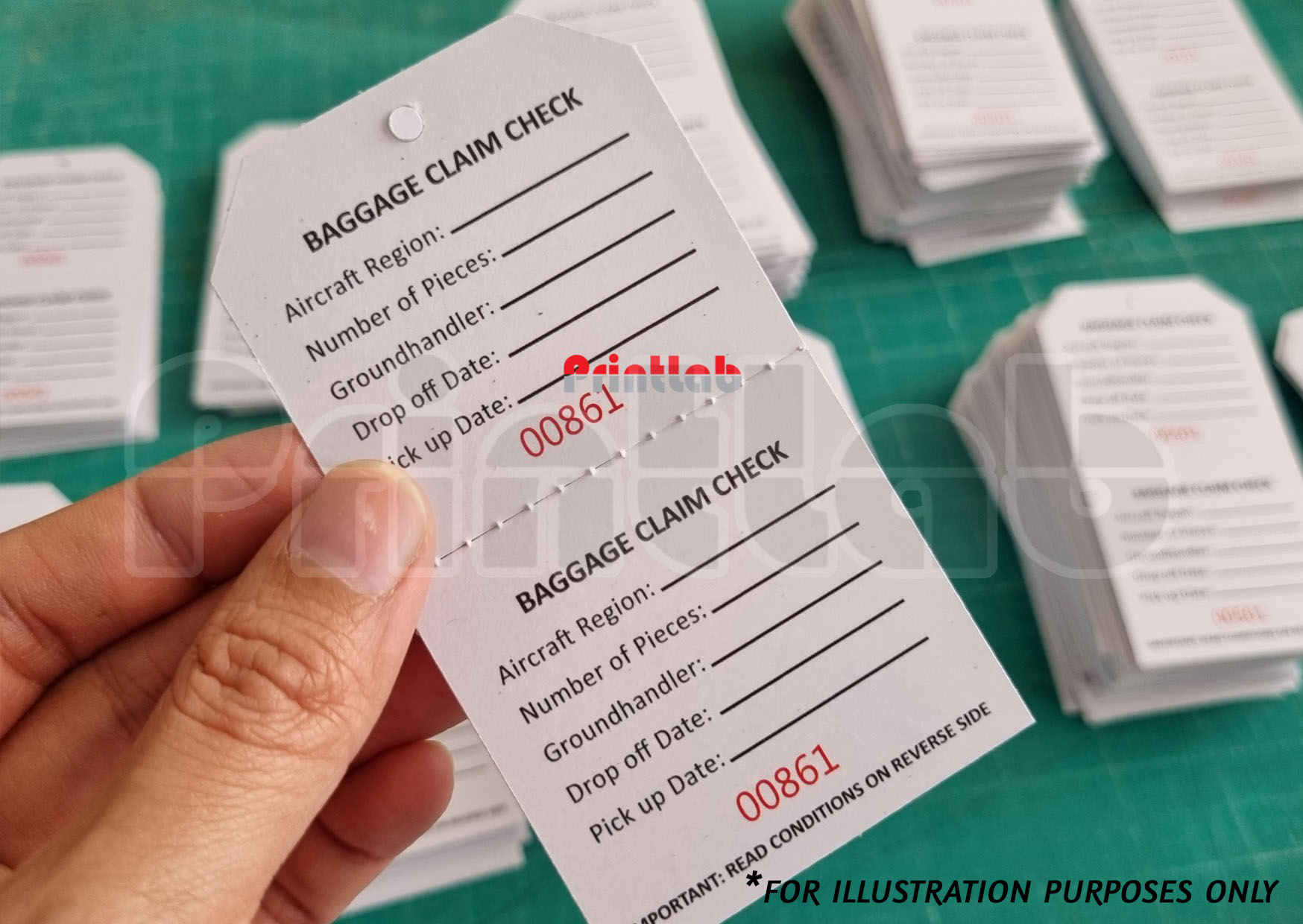 baggage tag printing