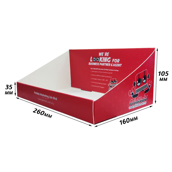 table counter display box printing