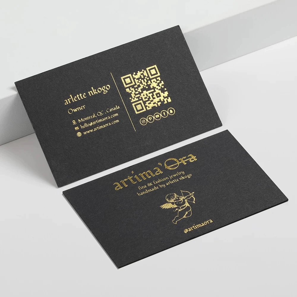Express Black Gold Business Card Digital express black gold business card printing