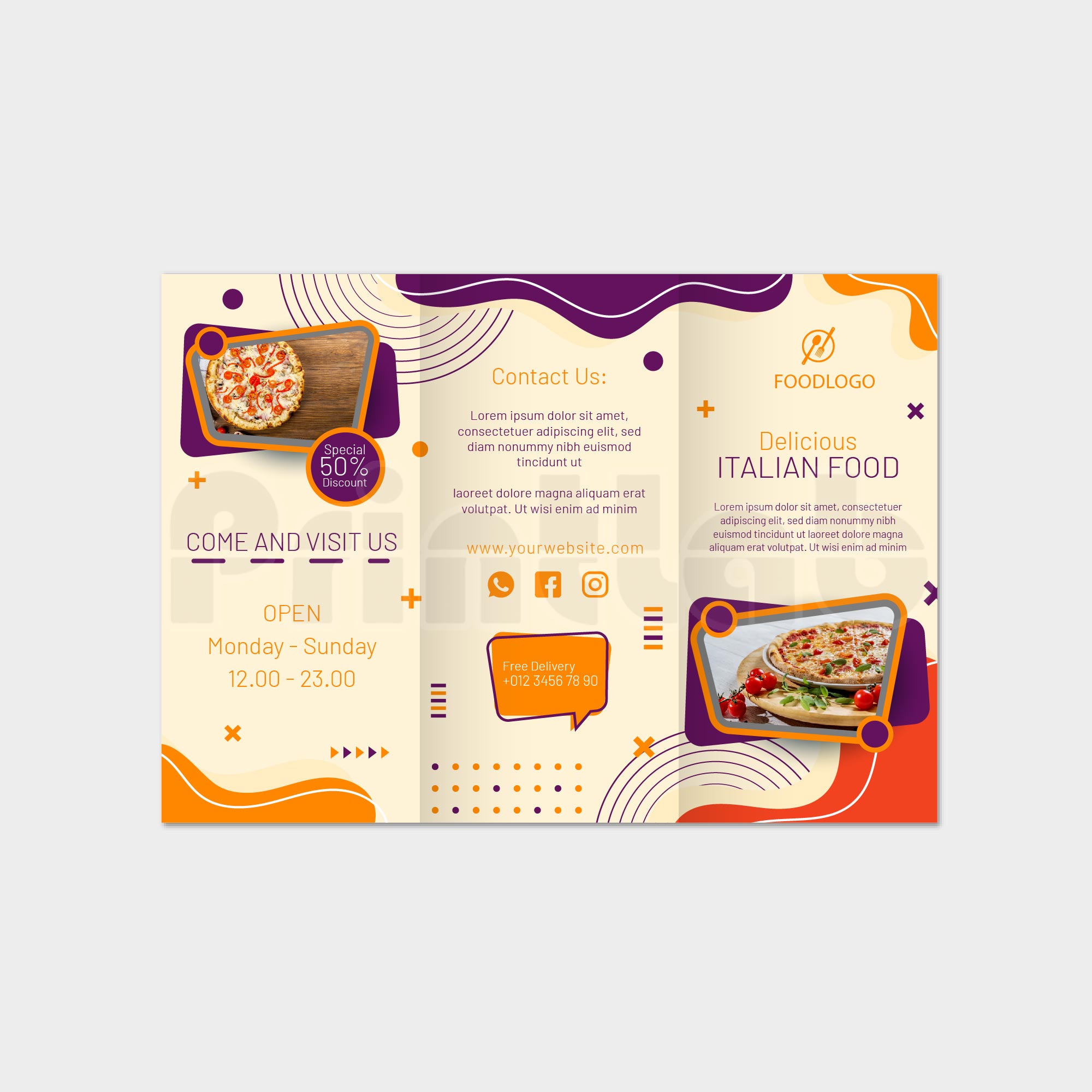 Express Flyer Brochure Landscape A4 A3 Digital express flyer brochure printing